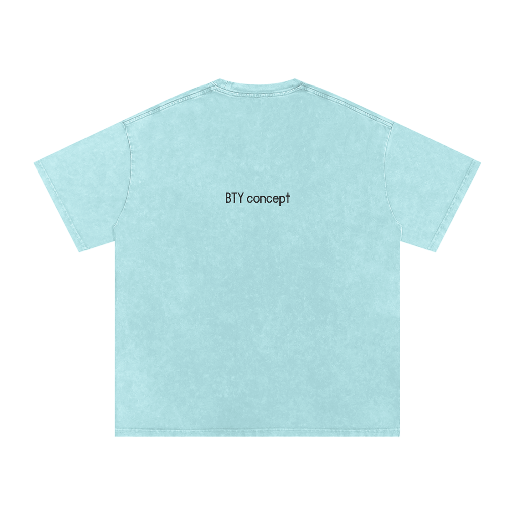 Tee Oversize Délavé Neige — Étendard