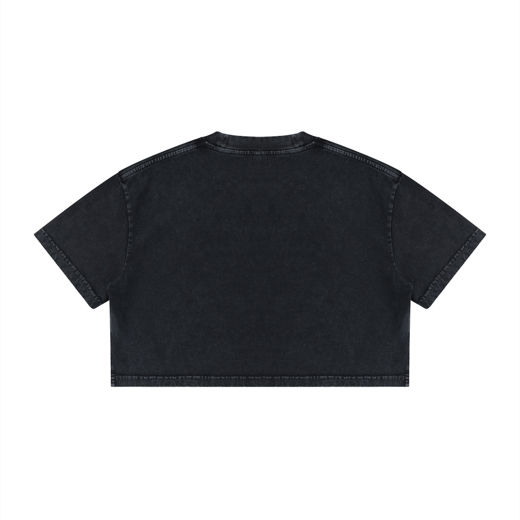 Crop Tee Délavé Minéral