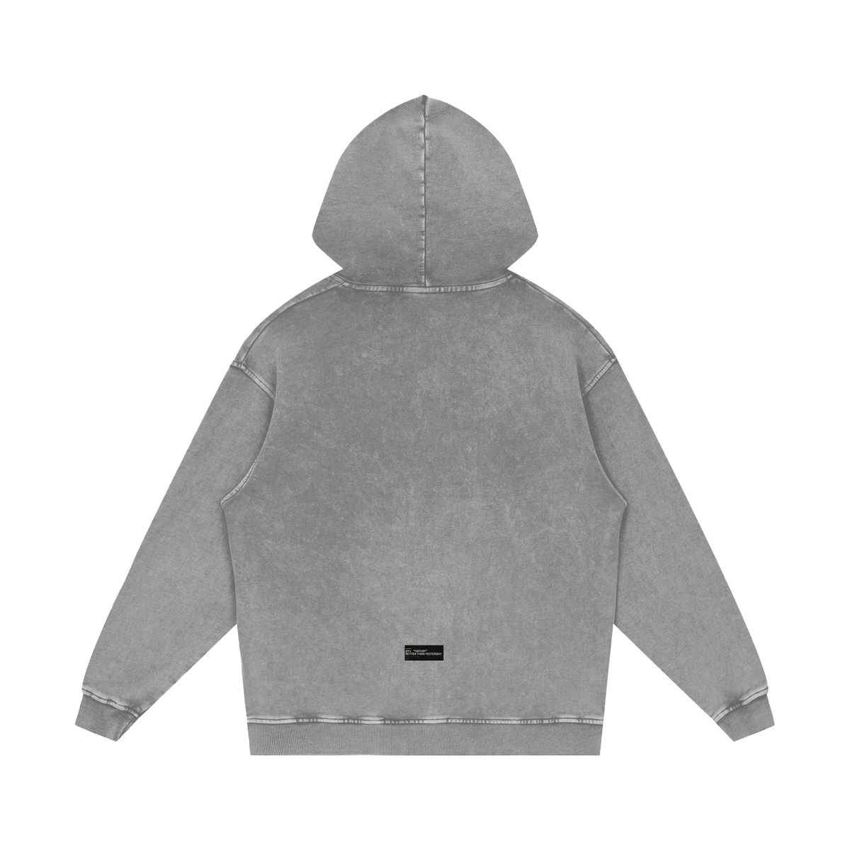 Hoodie Ample Délavé Neige — Manifeste