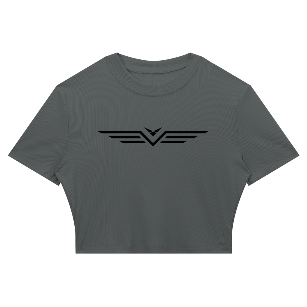 Crop Tee Côtelé Ajusté