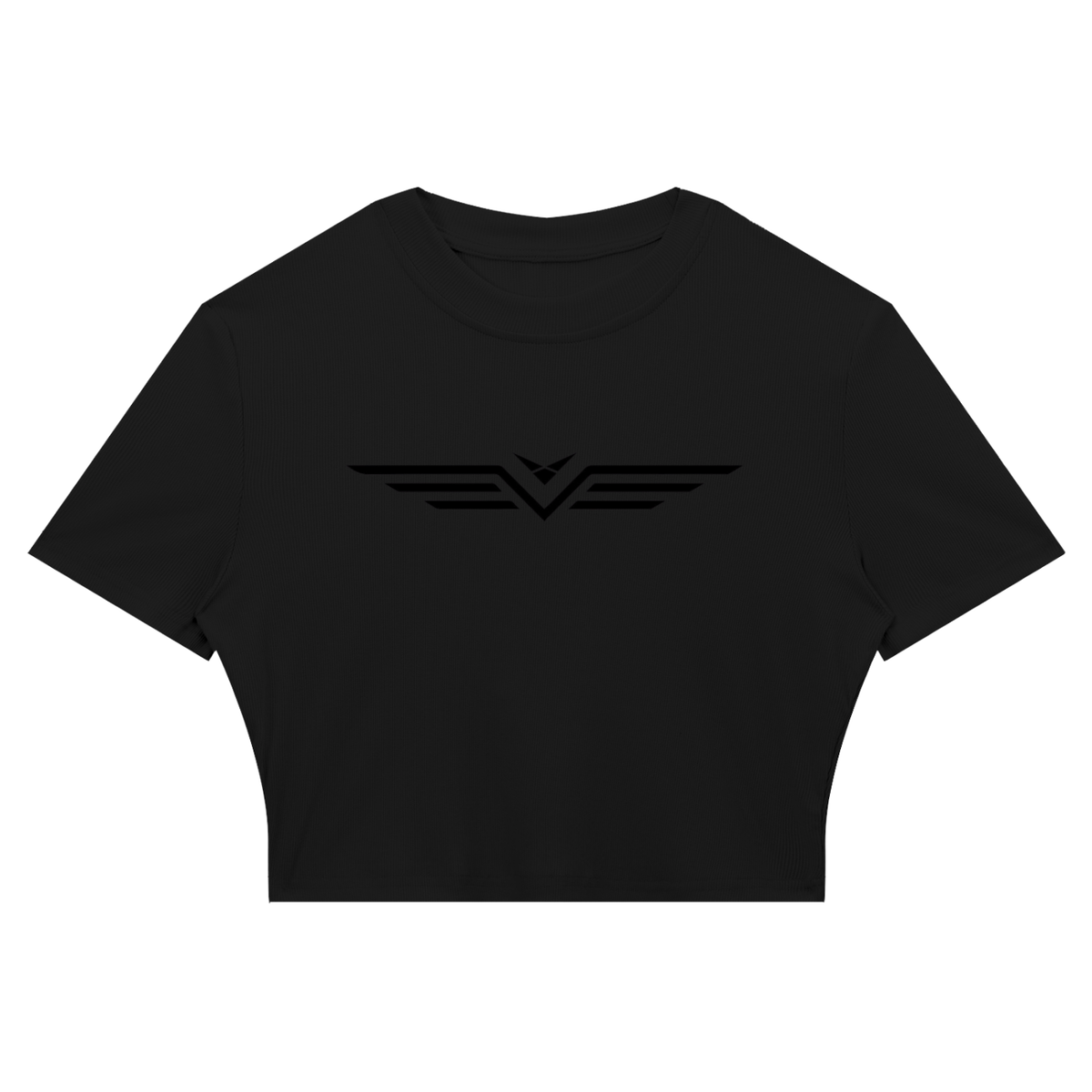 Crop Tee Côtelé Ajusté