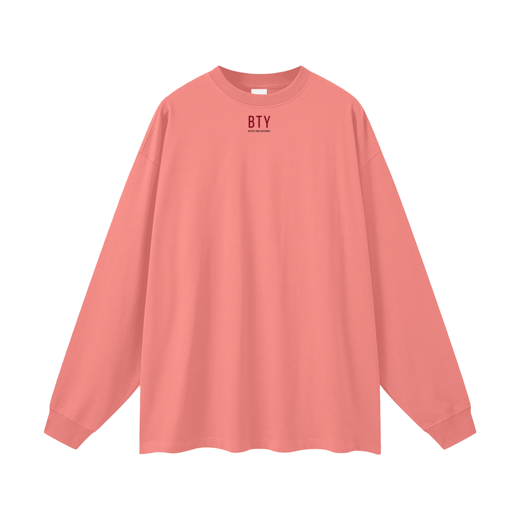 Tee Manches Longues Oversize — Signature Rouge