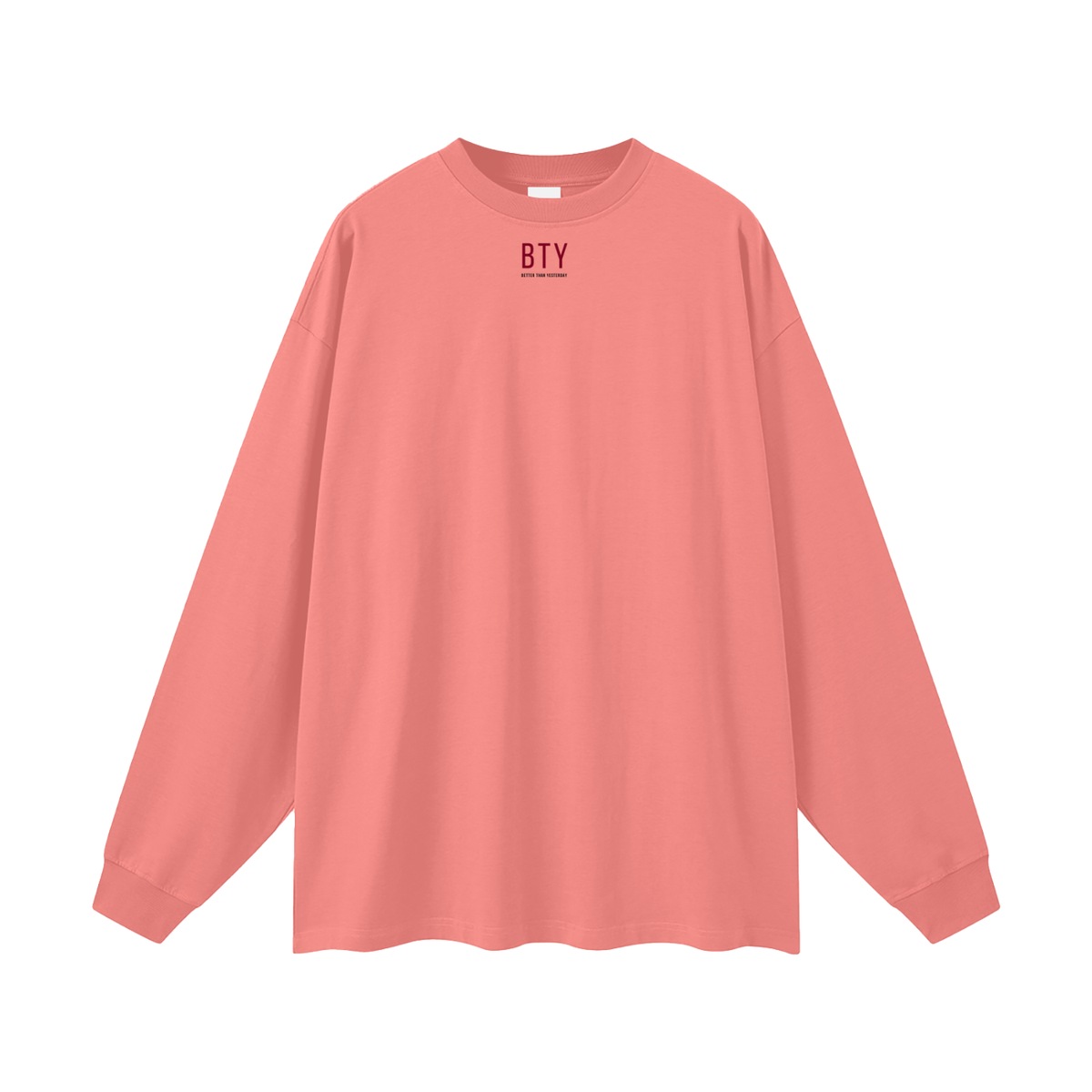 Tee Manches Longues Oversize — Signature Rouge