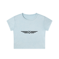 Crop Tee Délavé Neige — Glyphe Noir