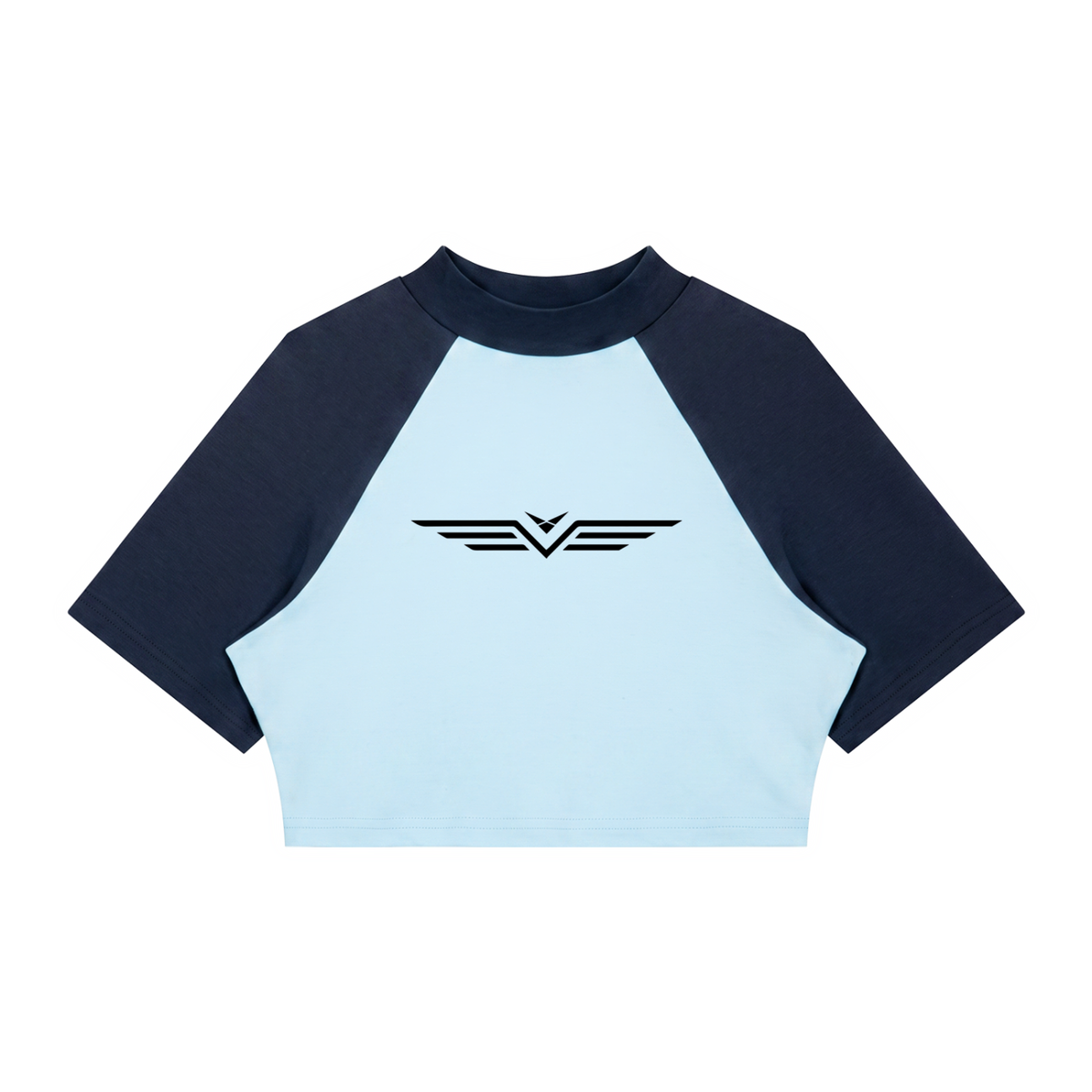 Crop Tee Raglan Bicolore