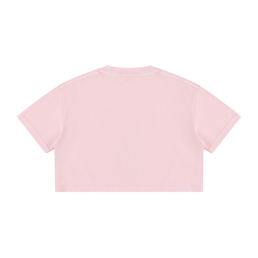 Crop Tee Délavé Minéral