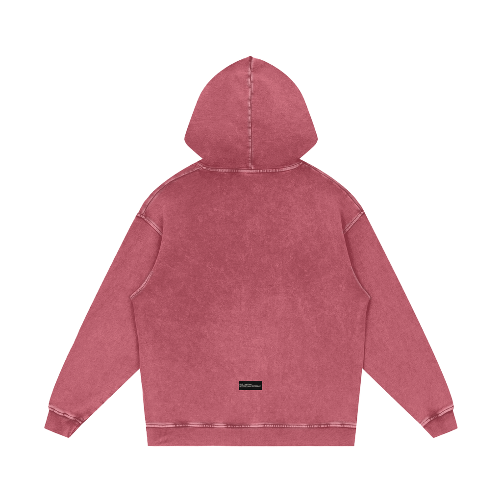 Hoodie Ample Délavé Neige — Manifeste
