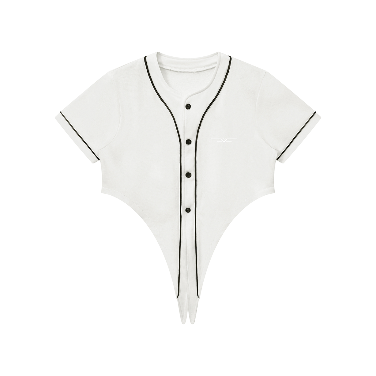 Crop Jersey Baseball Passepoilé