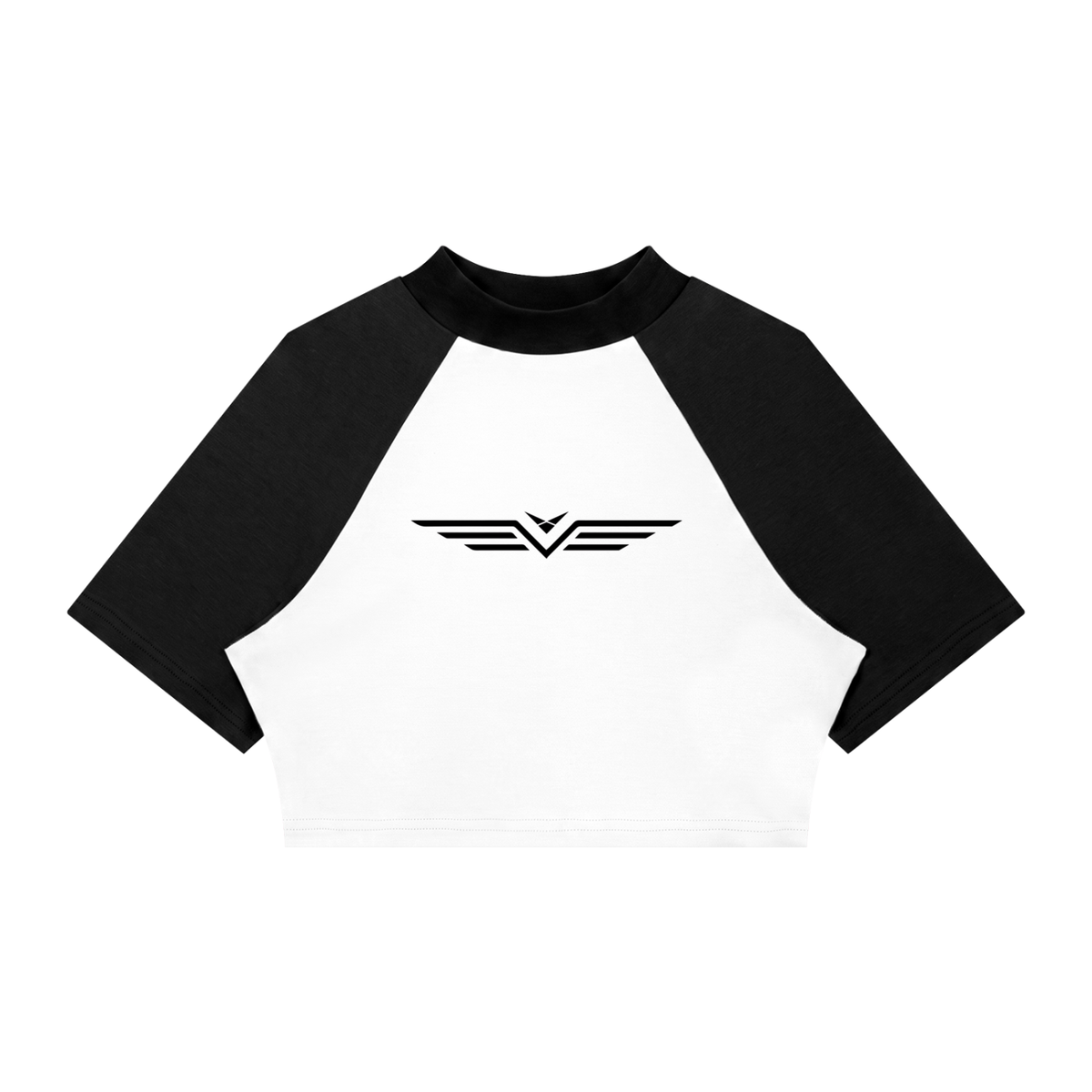 Crop Tee Raglan Bicolore