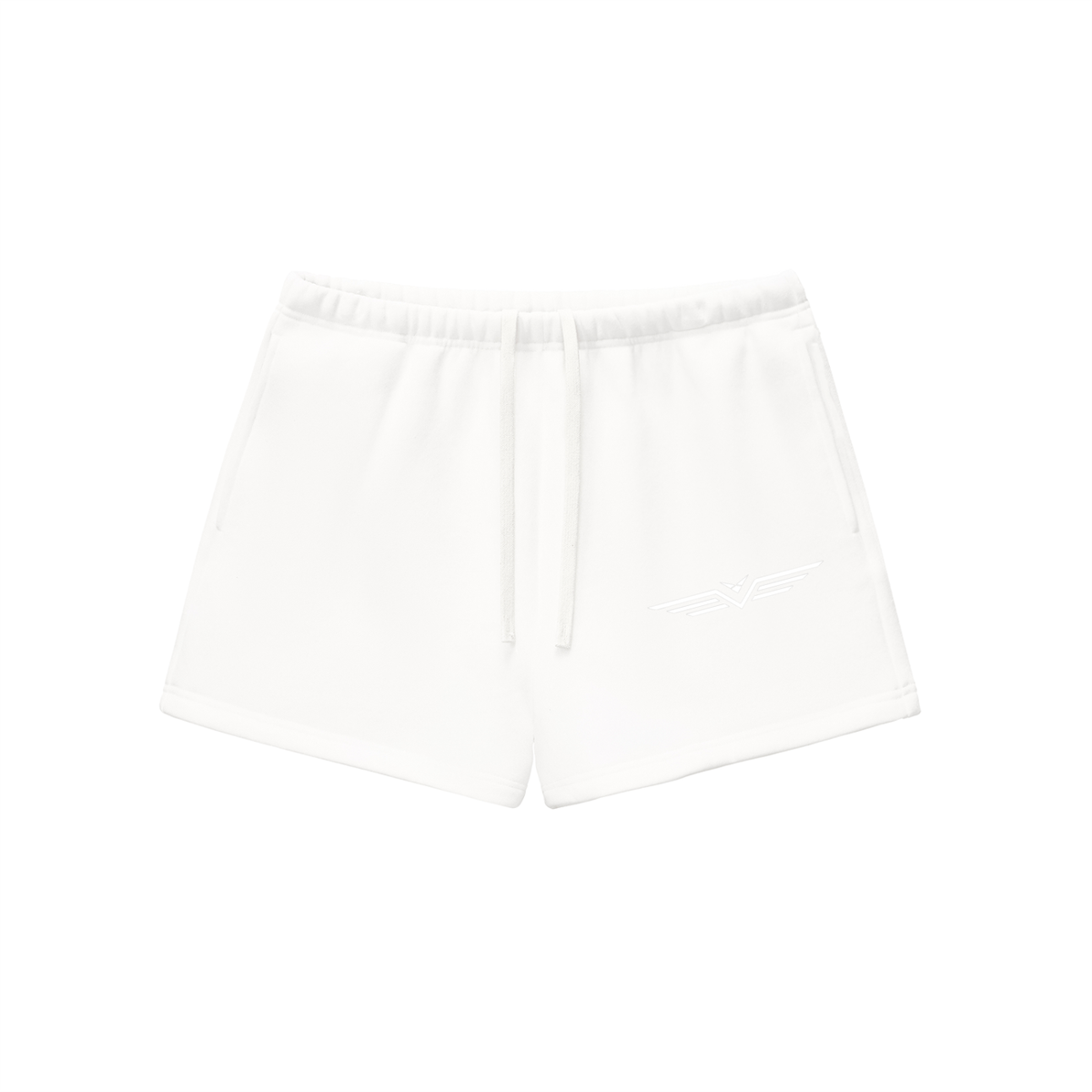 Short Molleton à Cordon — Glyphe Blanc