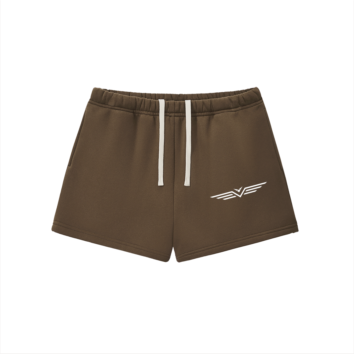 Short Molleton à Cordon — Glyphe Blanc