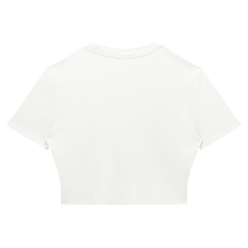 Crop Tee Côtelé Ajusté