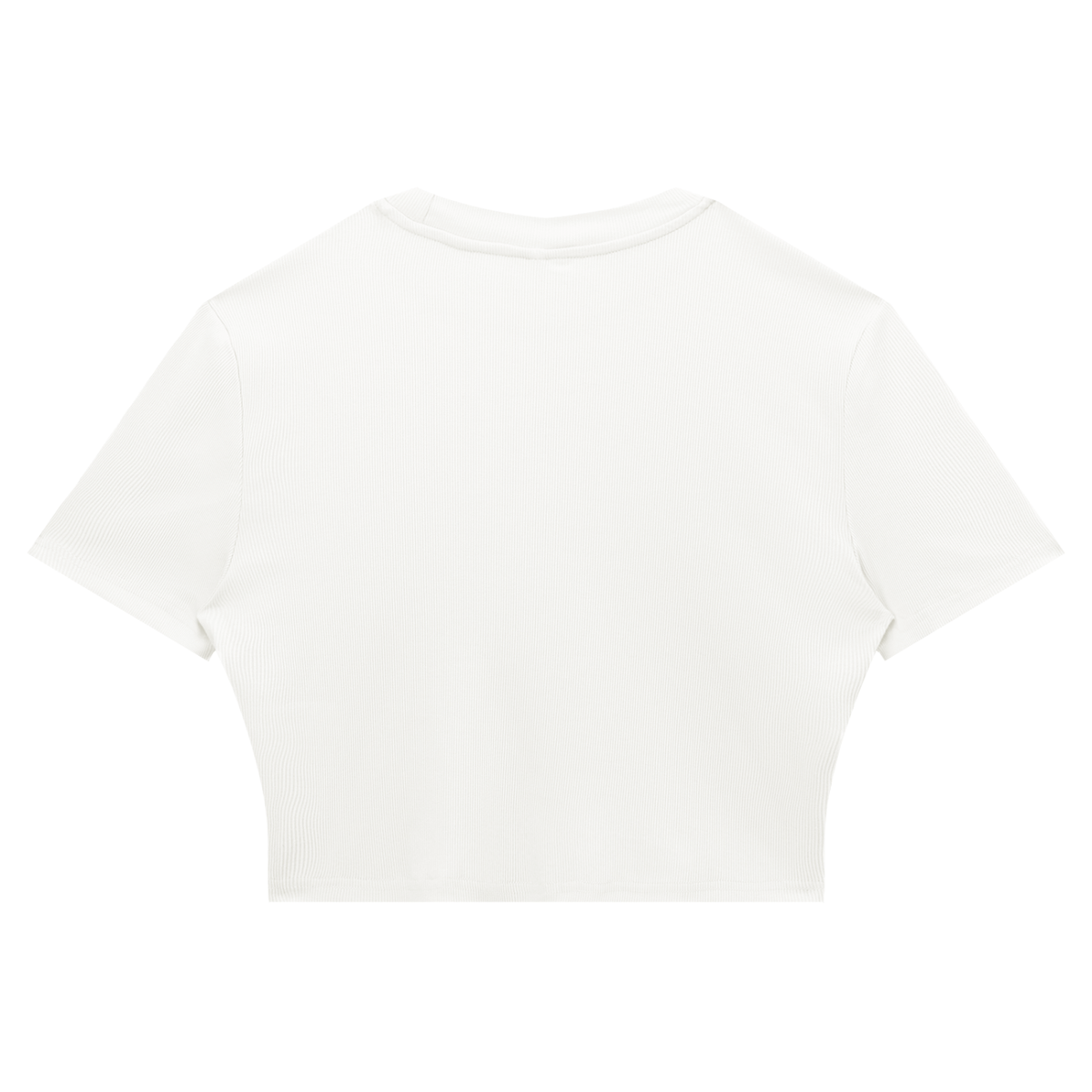 Crop Tee Côtelé Ajusté