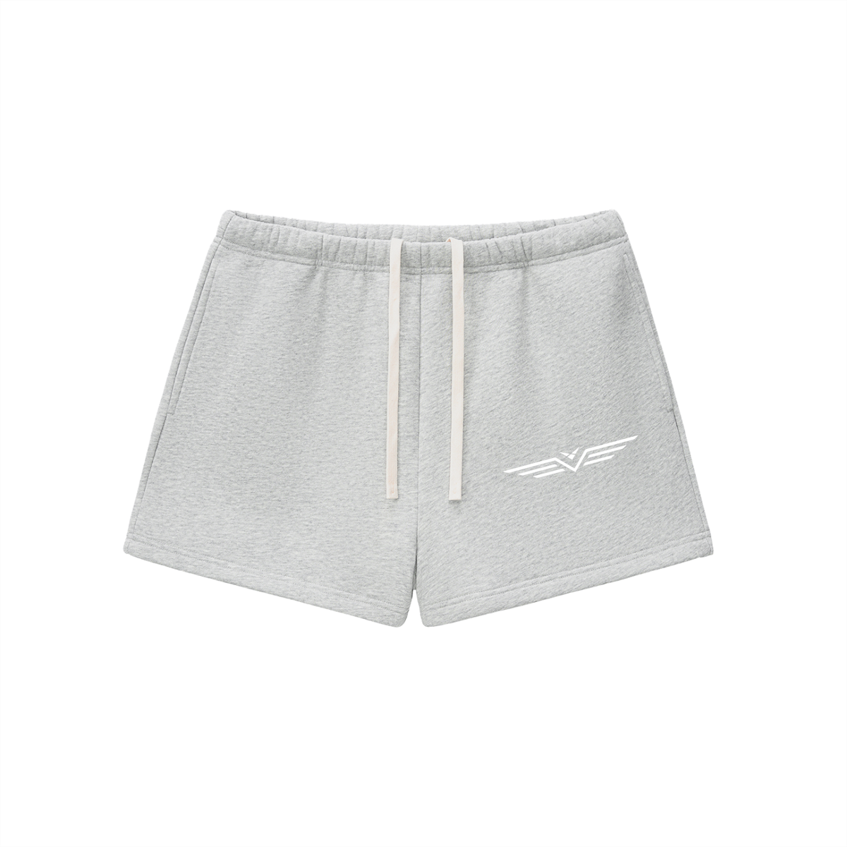 Short Molleton à Cordon — Glyphe Blanc