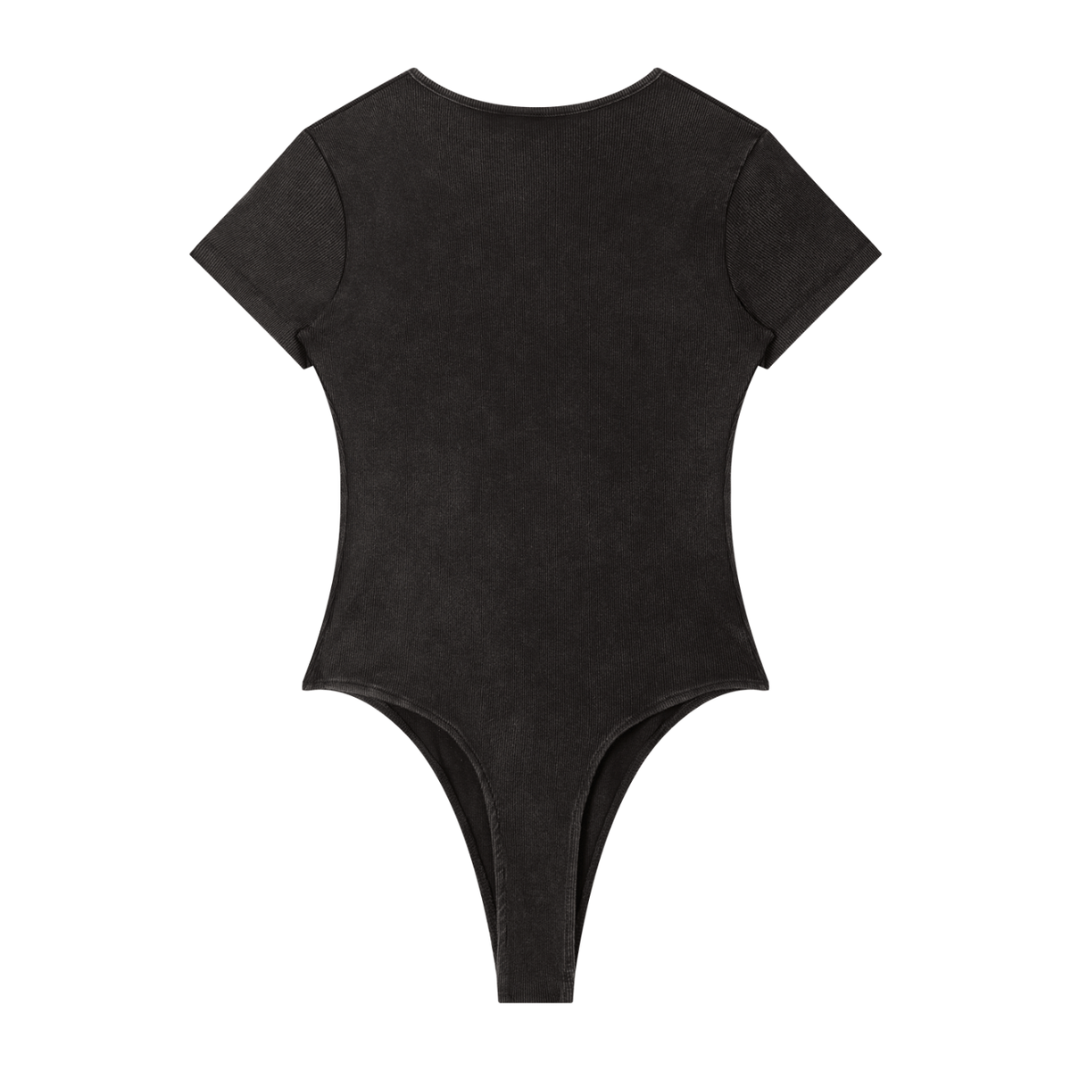 Body Col Rond Délavé Neige — Glyphe Noir