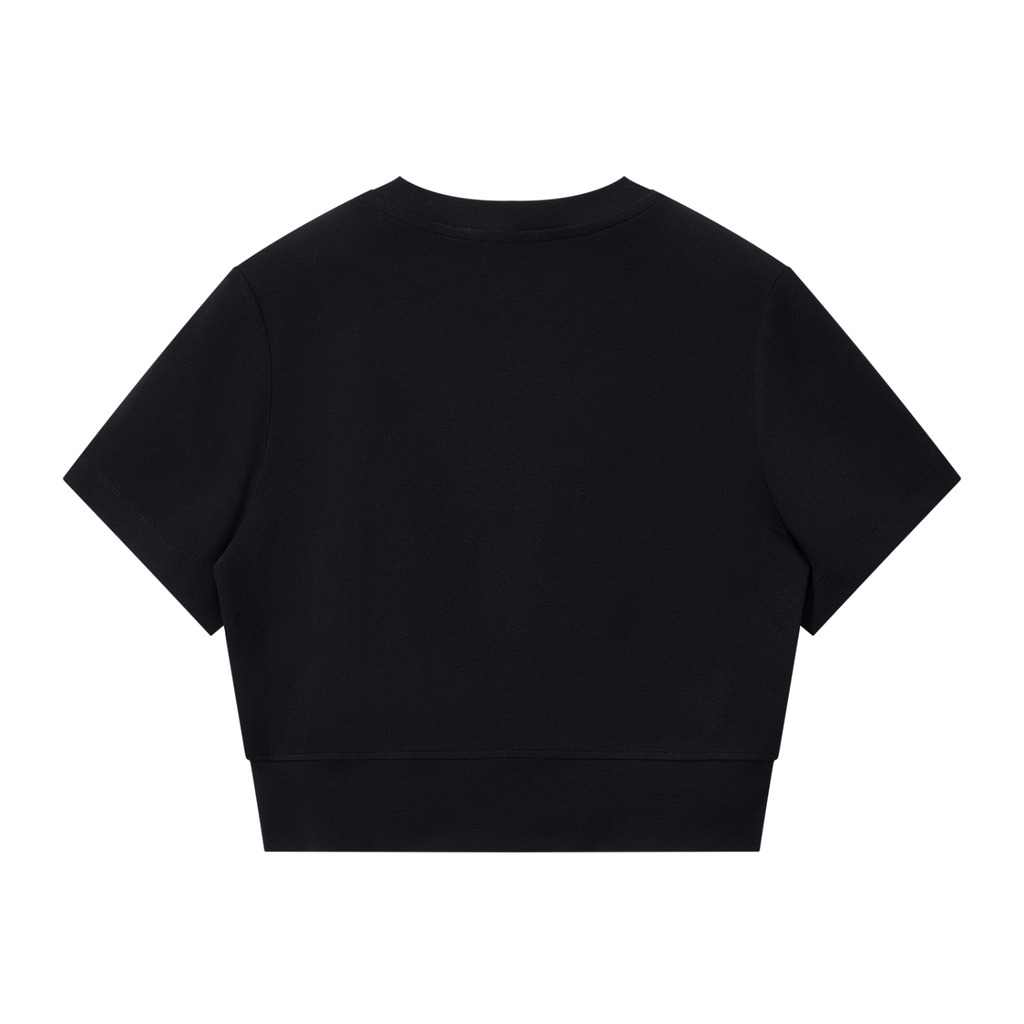 Crop Tee Zippé Découpes