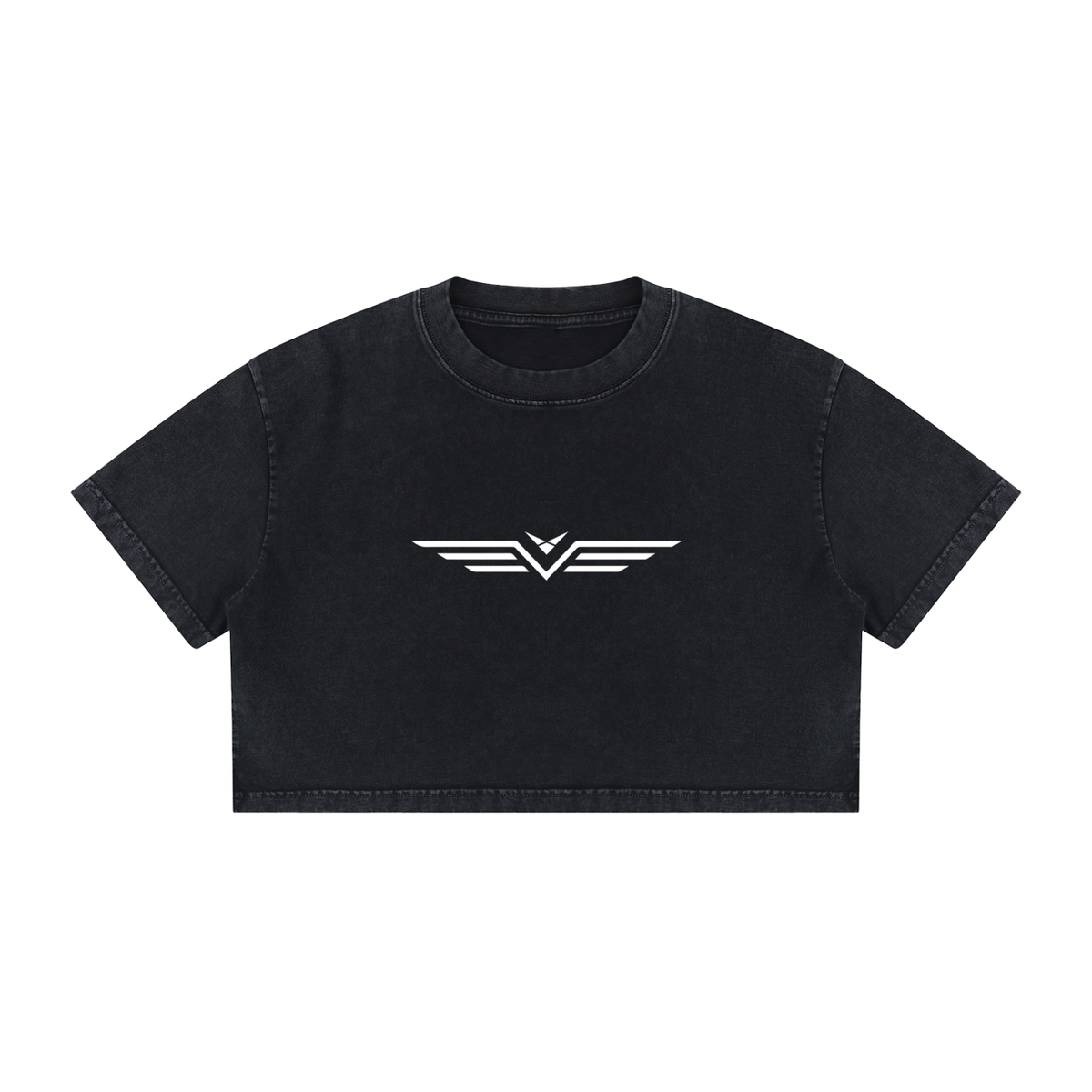 Crop Tee Délavé Minéral