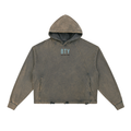 Hoodie Délavé Bords Francs — Signature