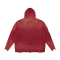 Hoodie Zippé Maille Destroy — Glyphe Noir