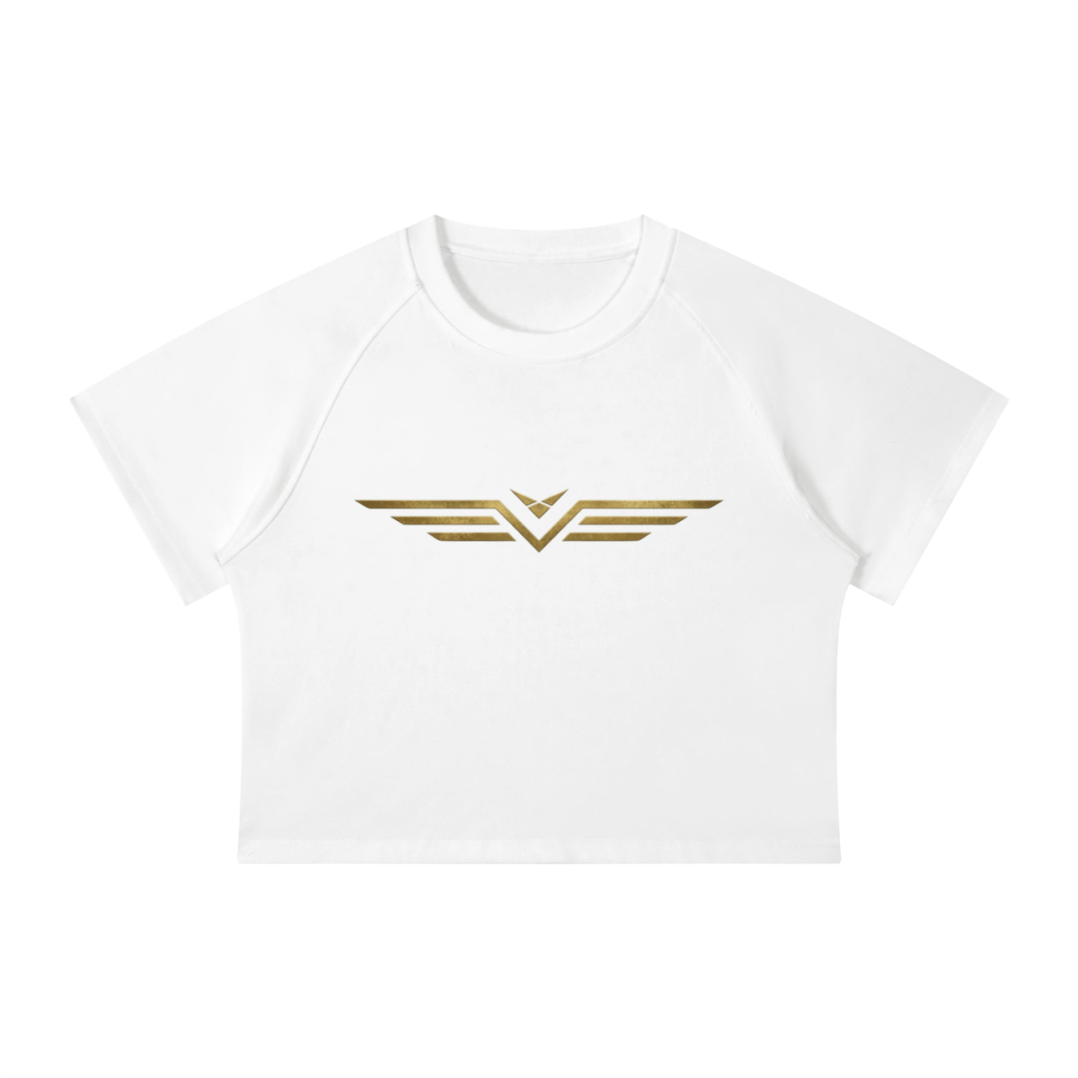 Crop Tee Raglan Délavé Minéral