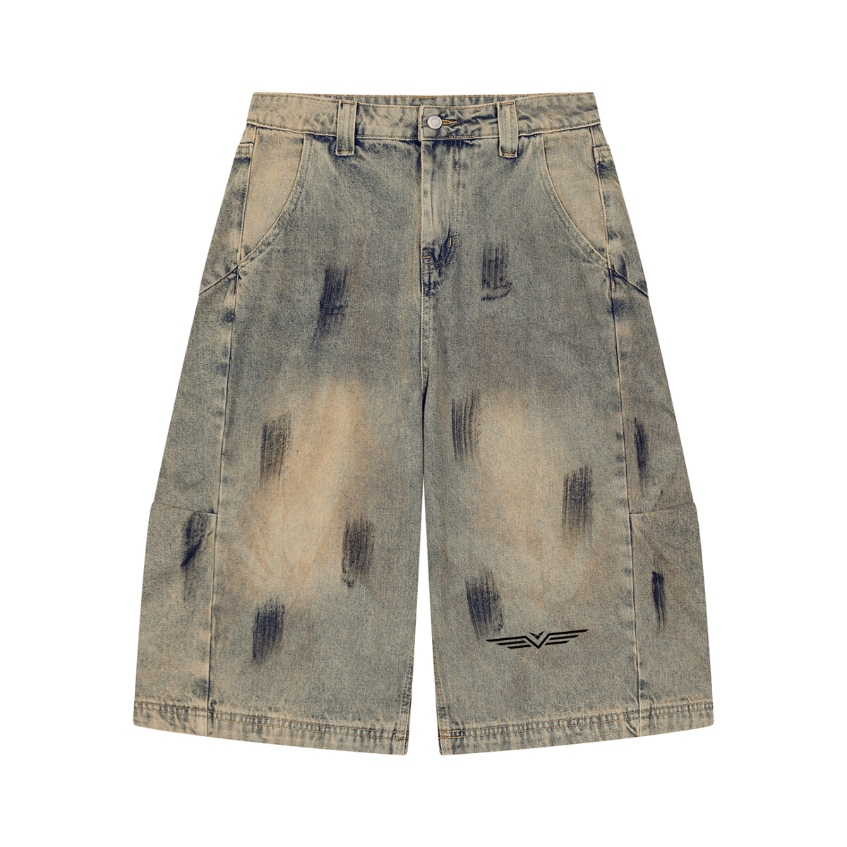 Short en Jean Délavé