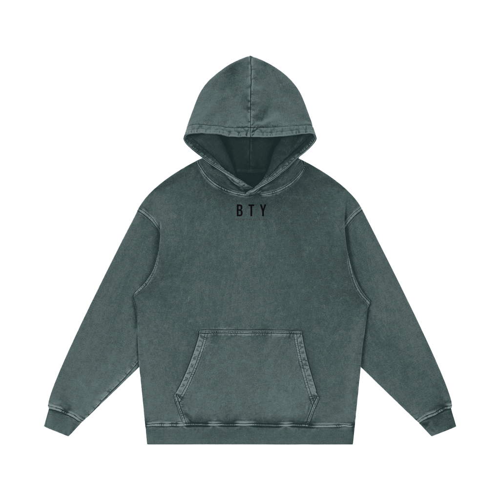 Hoodie Ample Délavé Neige — Manifeste