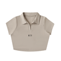 Crop Polo Col V — Signature