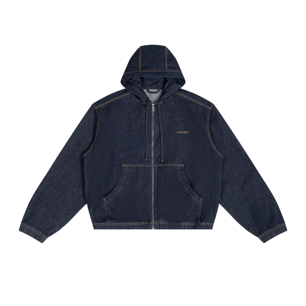 Veste en Jean à Capuche — Glyphe Or