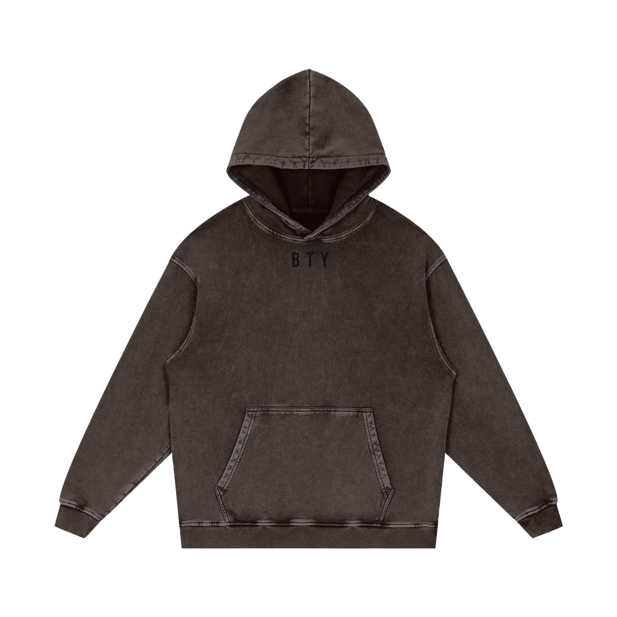 Hoodie Ample Délavé Neige — Manifeste