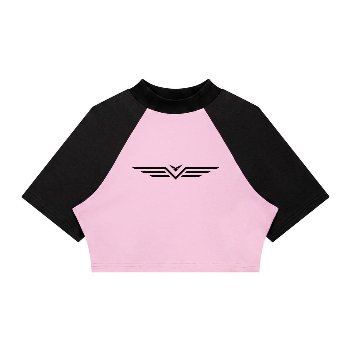 Crop Tee Raglan Bicolore