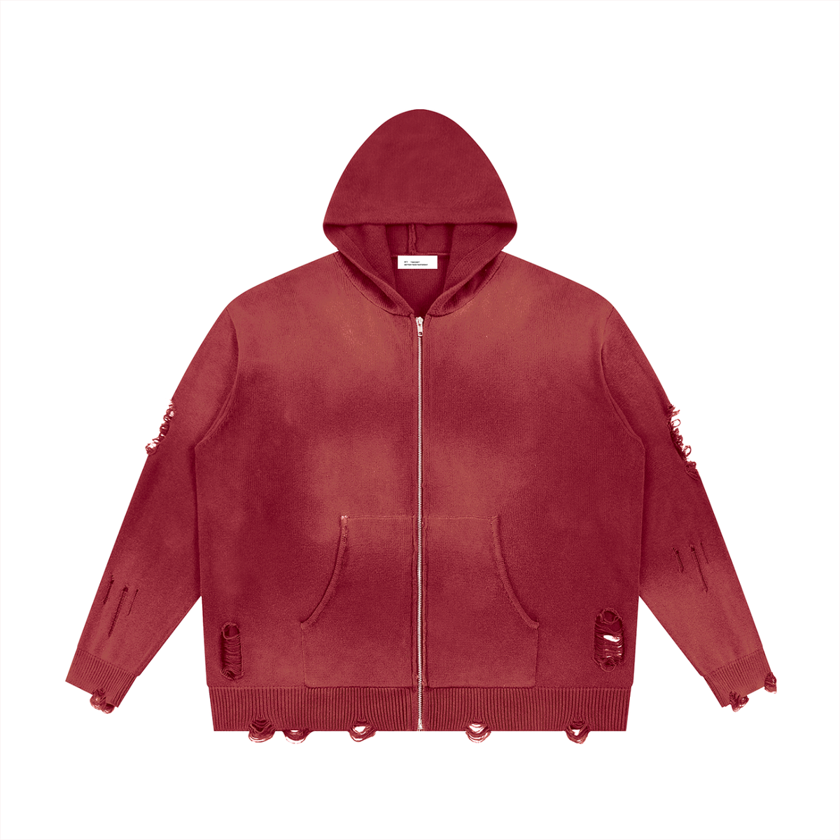 Hoodie Zippé Maille Destroy — Étendard
