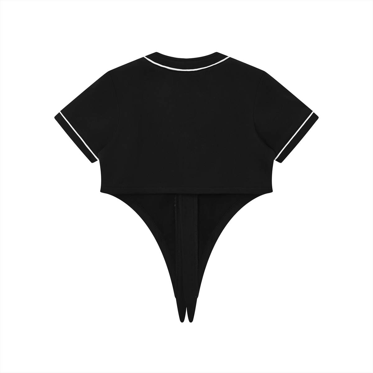 Crop Jersey Baseball Passepoilé