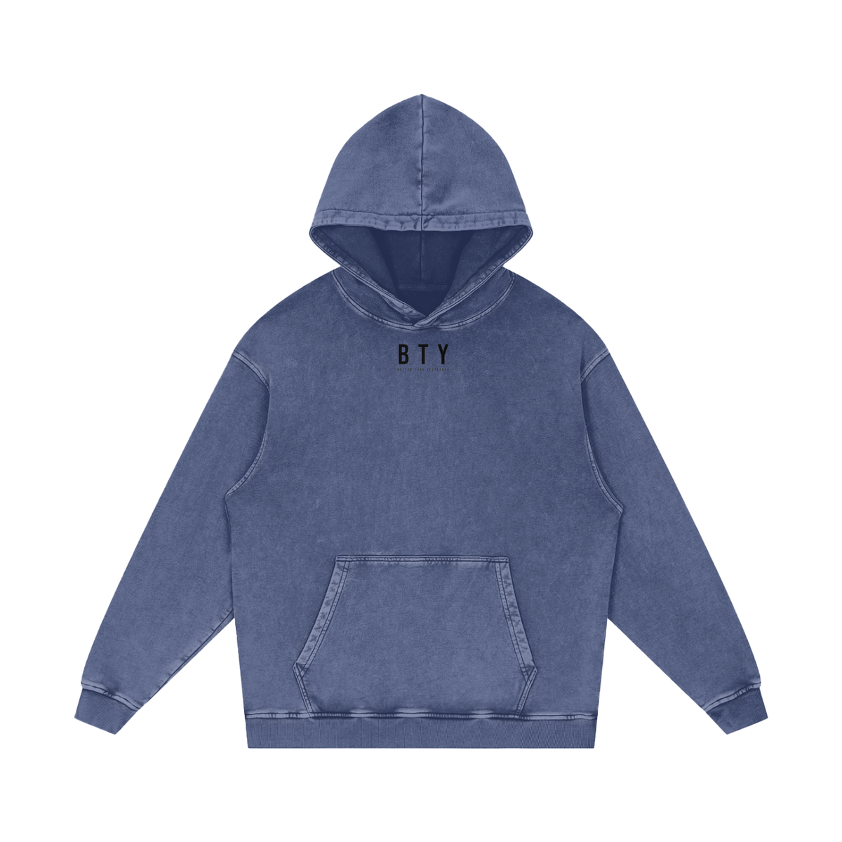 Hoodie Ample Délavé Neige — Manifeste