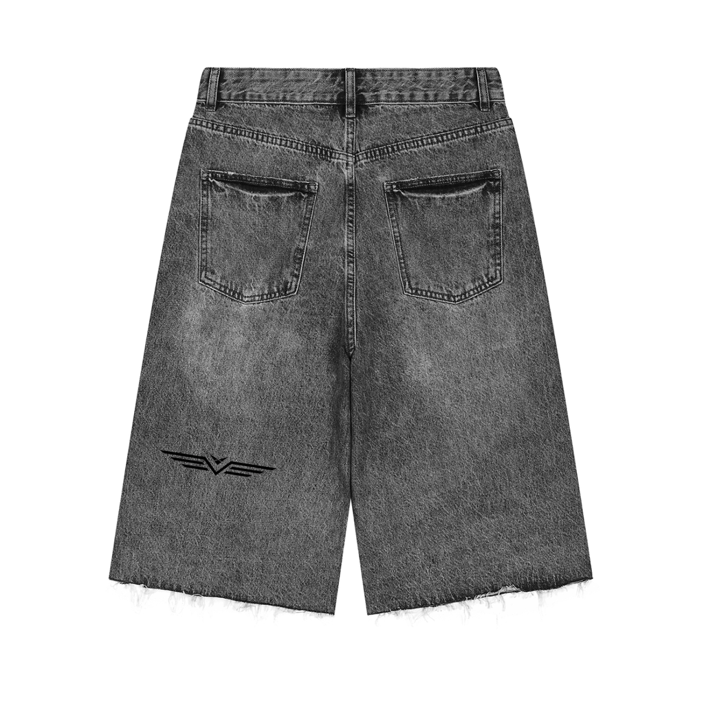 Short en Jean Wide Leg Délavé — Étendard