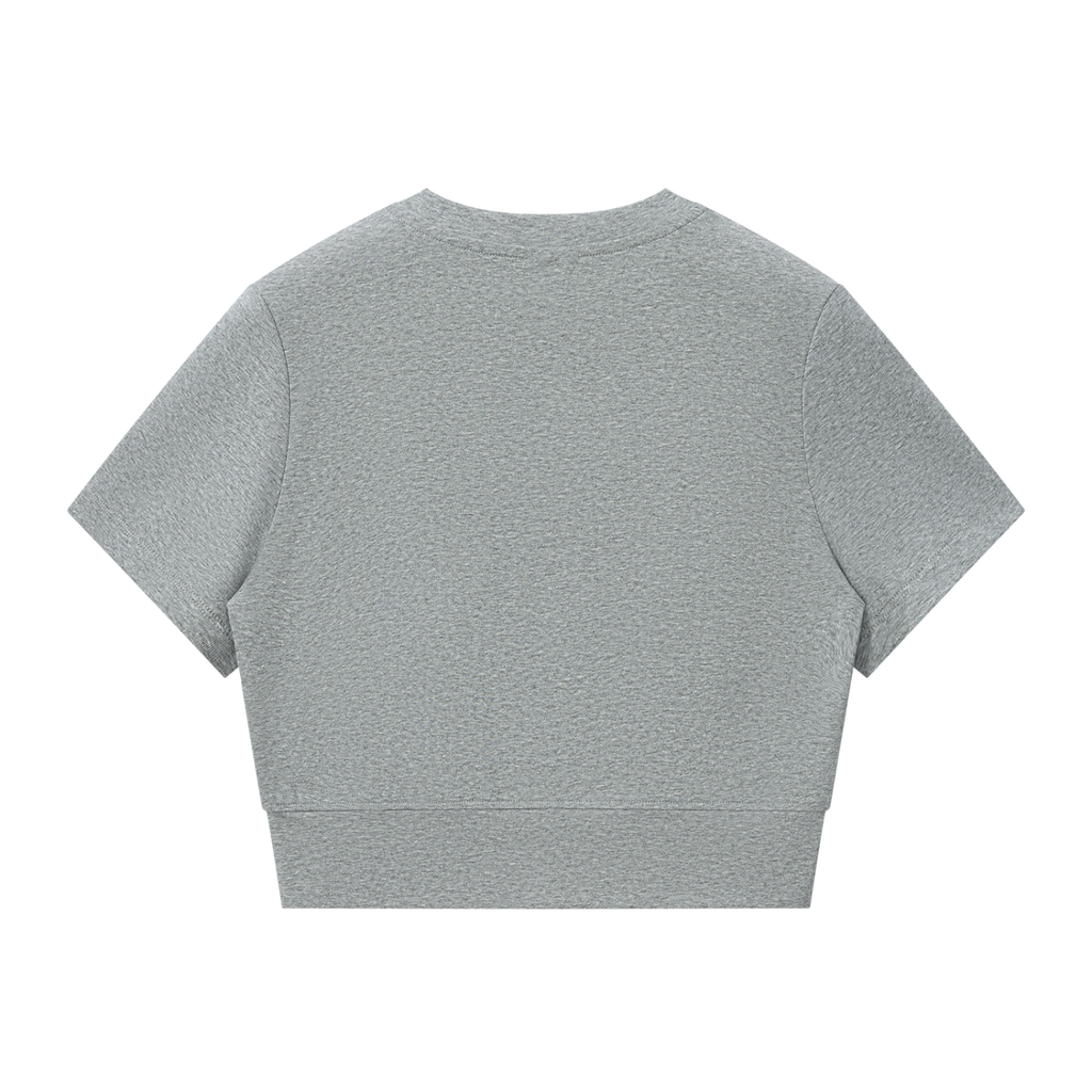 Crop Tee Zippé Découpes