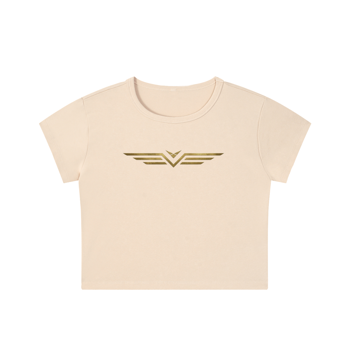 Crop Tee Délavé Neige — Glyphe Or