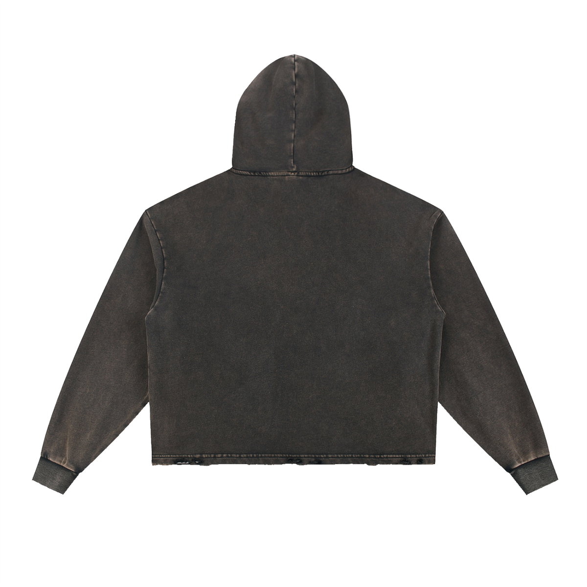 Hoodie Délavé Bords Francs — Signature