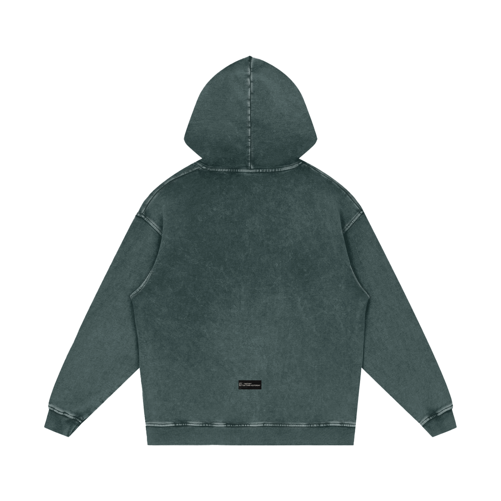 Hoodie Ample Délavé Neige — Manifeste