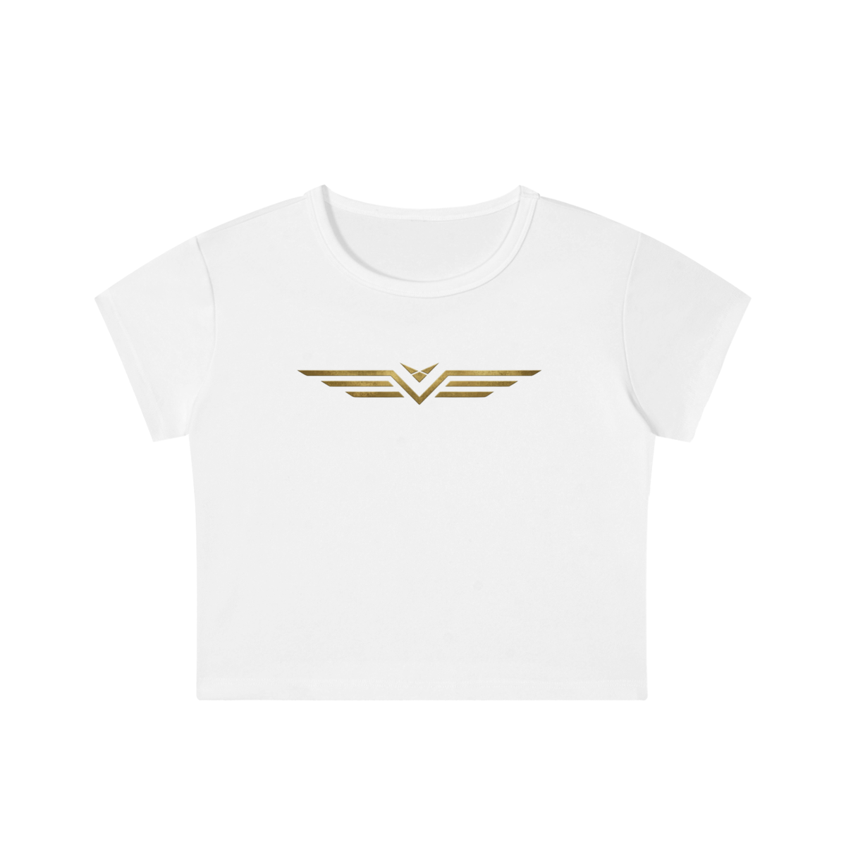 Crop Tee Délavé Neige — Glyphe Or