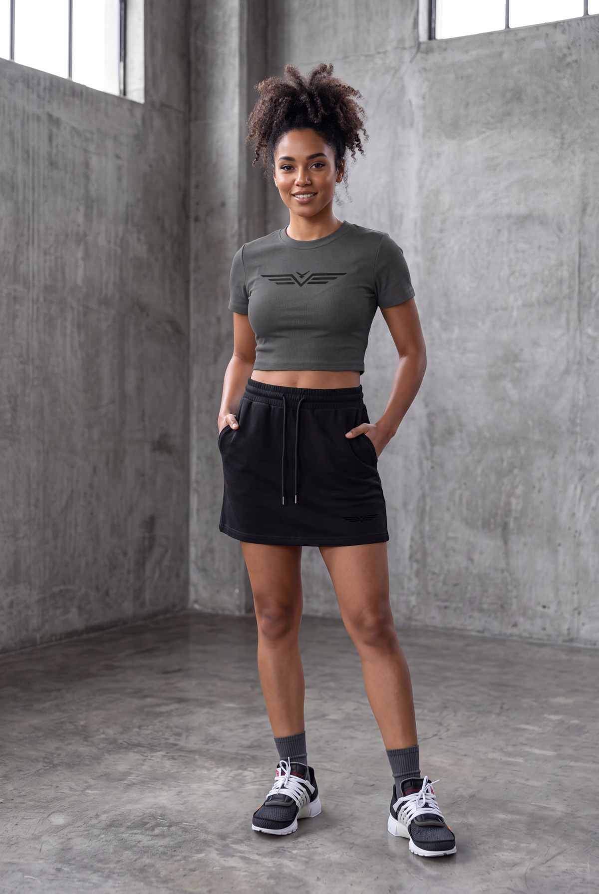 Crop Tee Côtelé Ajusté