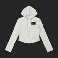 CADENCE — Hoodie Zip Crop, fond Carbon Steel
