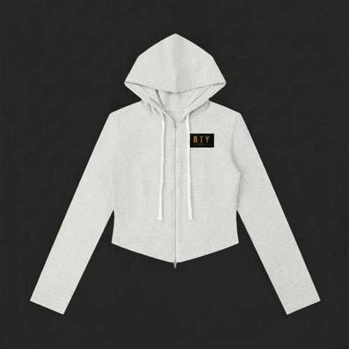 CADENCE — Hoodie Zip Crop, fond Carbon Steel