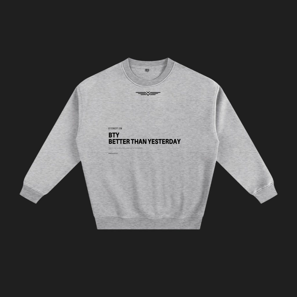 CONTRE — Sweat Molleton BTY sur fond carbone