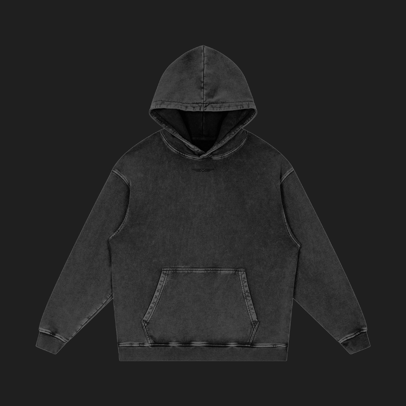 GARDE — Hoodie Délavé Black Beauty BTY sur fond carbone