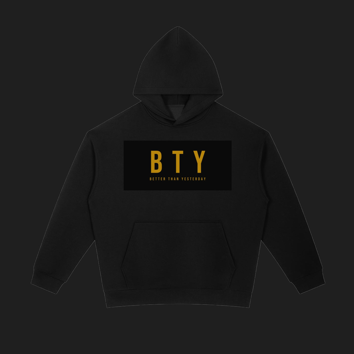 GARDE — Hoodie Heavyweight BTY sur fond carbone