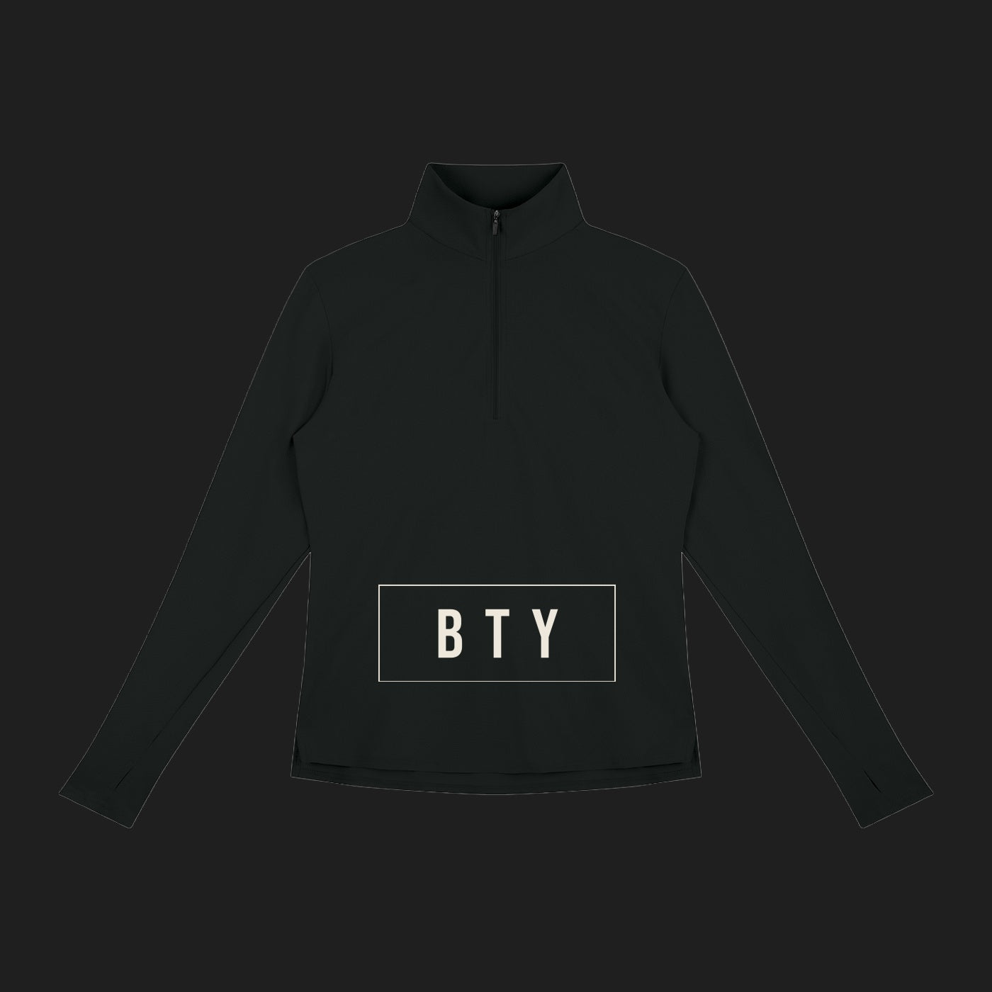 GARDE — Pull Quart-Zip BTY sur fond carbone