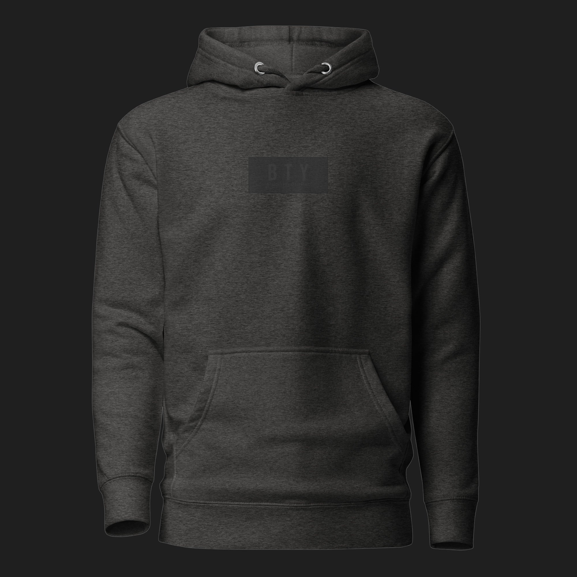 SILENCE — Hoodie Premium BTY sur fond carbone