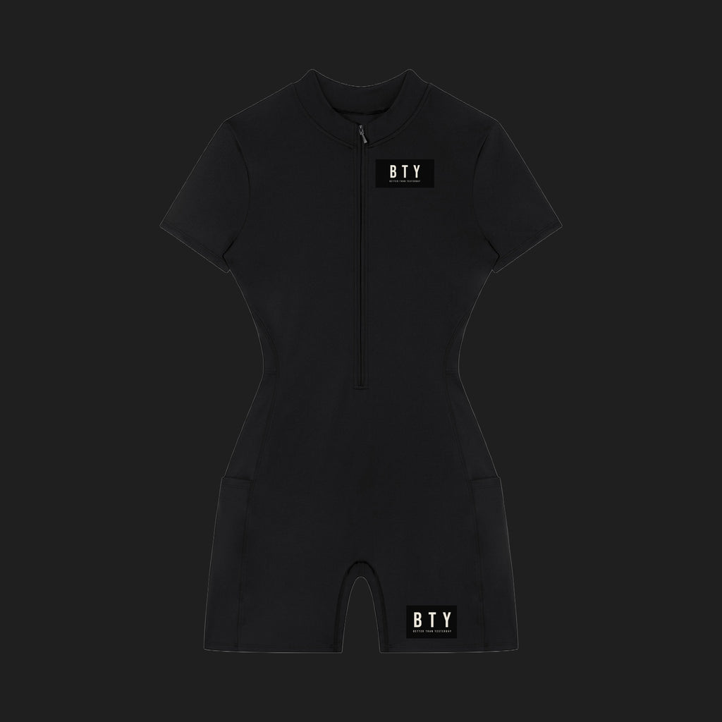 TRÊVE — Romper Quart-Zip, fond Carbon Steel