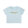 Crop Tee Délavé Neige — Glyphe Or