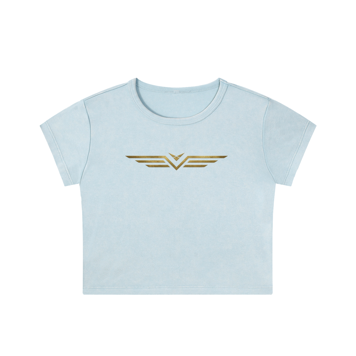 Crop Tee Délavé Neige — Glyphe Or